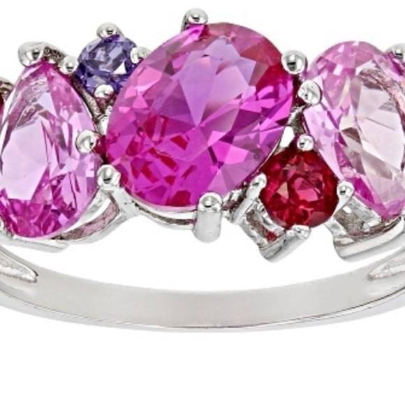 🌸Bella Luce - DOK1930 - Lab Created Multi-Stone Ring💕💜♥️ - Picture 1 of 4